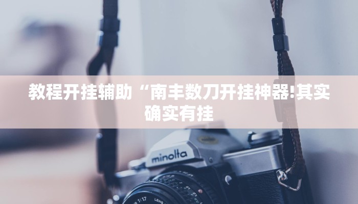 教程开挂辅助“南丰数刀开挂神器!其实确实有挂