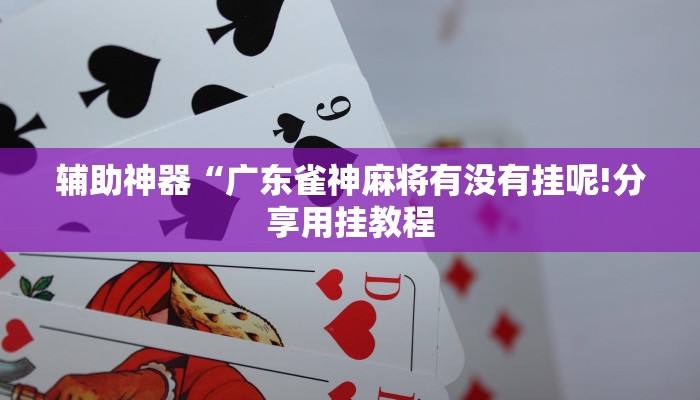 辅助神器“广东雀神麻将有没有挂呢!分享用挂教程
