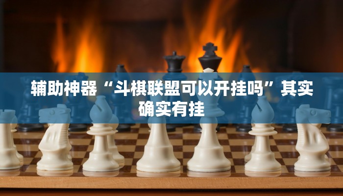 辅助神器“斗棋联盟可以开挂吗”其实确实有挂