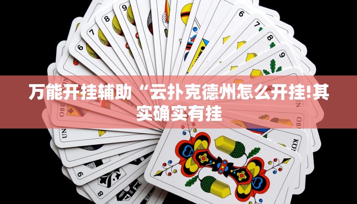 万能开挂辅助“云扑克德州怎么开挂!其实确实有挂
