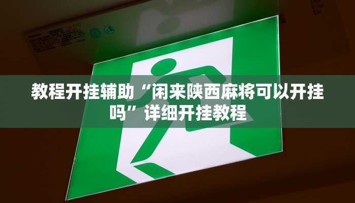 教程开挂辅助“闲来陕西麻将可以开挂吗”详细开挂教程