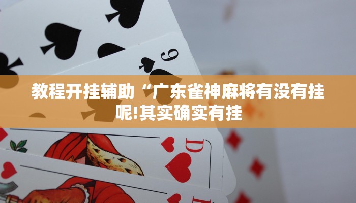 教程开挂辅助“广东雀神麻将有没有挂呢!其实确实有挂