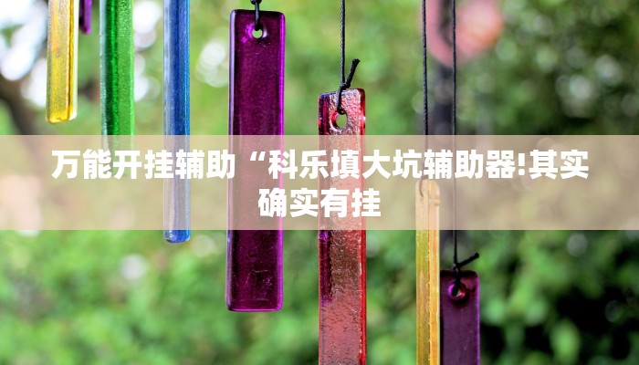 万能开挂辅助“科乐填大坑辅助器!其实确实有挂