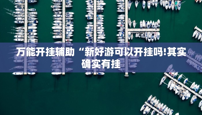 万能开挂辅助“新好游可以开挂吗!其实确实有挂