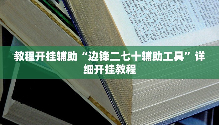 教程开挂辅助“边锋二七十辅助工具”详细开挂教程