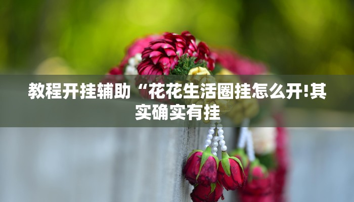 教程开挂辅助“花花生活圈挂怎么开!其实确实有挂