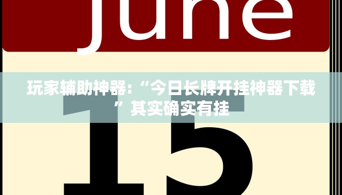 玩家辅助神器:“今日长牌开挂神器下载”其实确实有挂