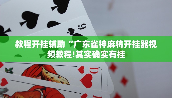 教程开挂辅助“广东雀神麻将开挂器视频教程!其实确实有挂