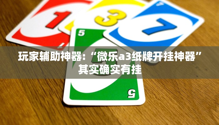 玩家辅助神器:“微乐a3纸牌开挂神器”其实确实有挂
