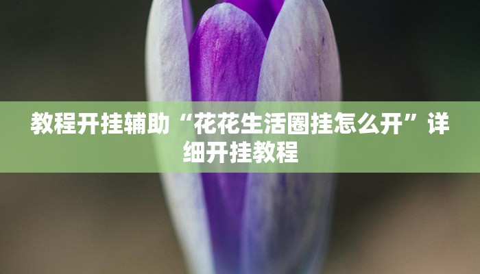 教程开挂辅助“花花生活圈挂怎么开”详细开挂教程