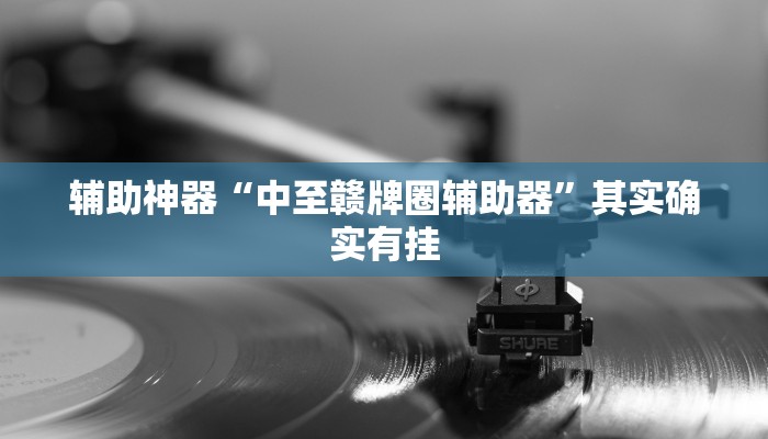 辅助神器“中至赣牌圈辅助器”其实确实有挂