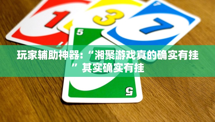 玩家辅助神器:“湘聚游戏真的确实有挂”其实确实有挂