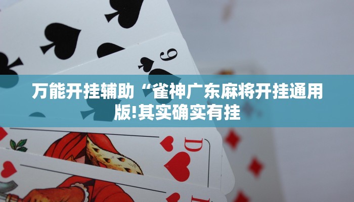 万能开挂辅助“雀神广东麻将开挂通用版!其实确实有挂