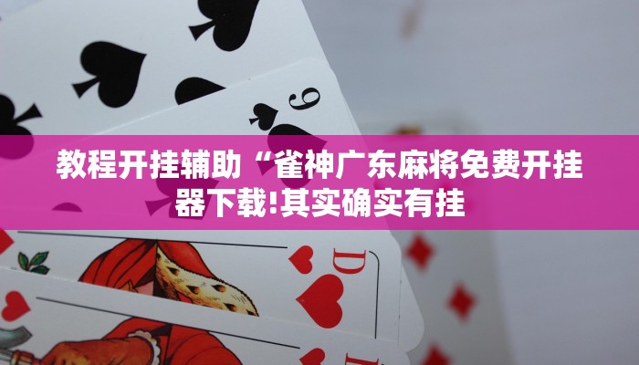 教程开挂辅助“雀神广东麻将免费开挂器下载!其实确实有挂