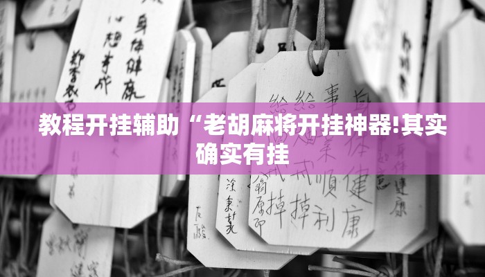教程开挂辅助“老胡麻将开挂神器!其实确实有挂