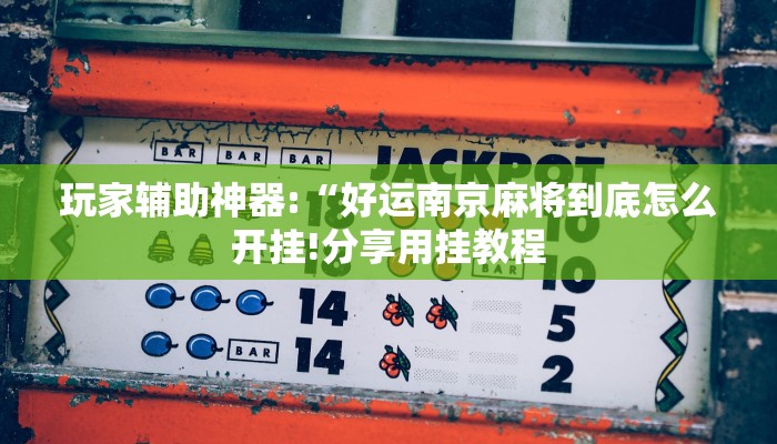 玩家辅助神器:“好运南京麻将到底怎么开挂!分享用挂教程