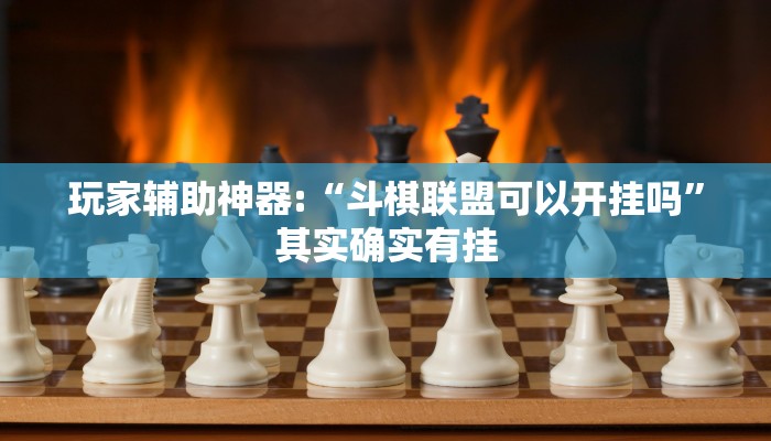 玩家辅助神器:“斗棋联盟可以开挂吗”其实确实有挂