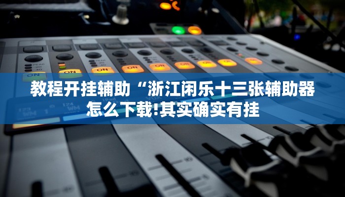 教程开挂辅助“浙江闲乐十三张辅助器怎么下载!其实确实有挂