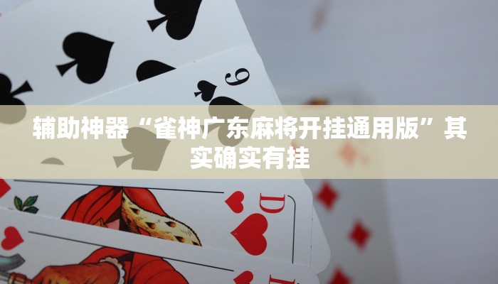 辅助神器“雀神广东麻将开挂通用版”其实确实有挂