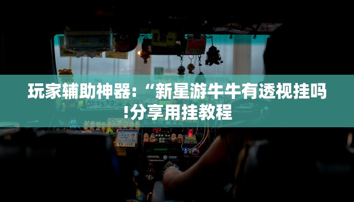 玩家辅助神器:“新星游牛牛有透视挂吗!分享用挂教程