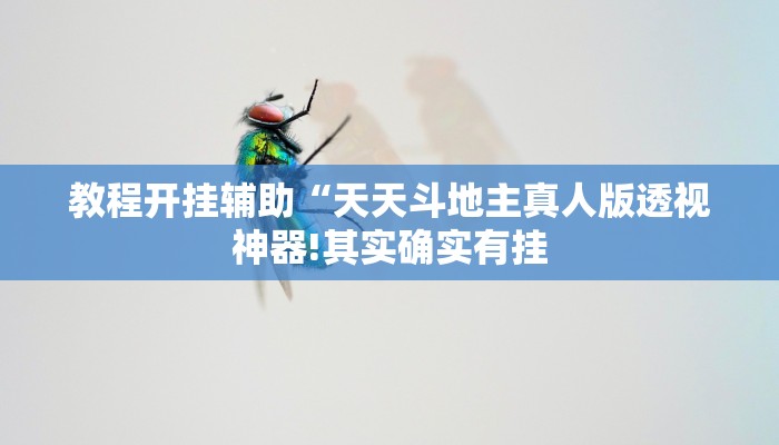 教程开挂辅助“天天斗地主真人版透视神器!其实确实有挂