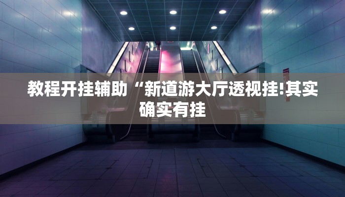 教程开挂辅助“新道游大厅透视挂!其实确实有挂
