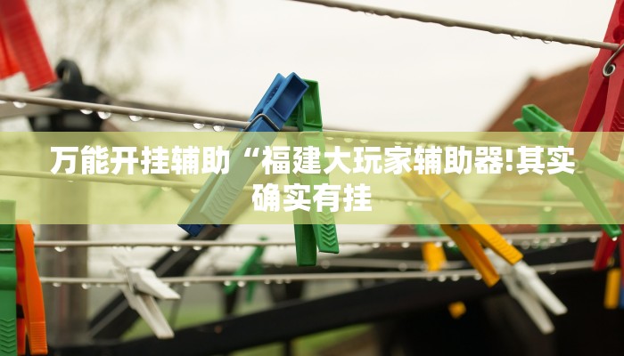 万能开挂辅助“福建大玩家辅助器!其实确实有挂